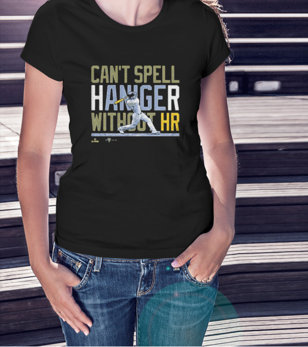CAN'T SPELL HANIGER WITHOUT HR BASEBALL BATTER SWINGING ICONIC MLB REFERENCE T-Shirt