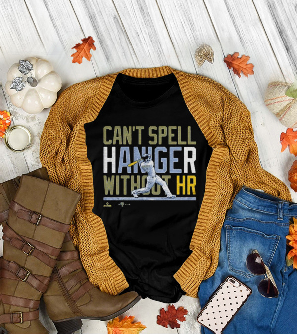 CAN'T SPELL HANIGER WITHOUT HR BASEBALL BATTER SWINGING ICONIC MLB REFERENCE T-Shirt