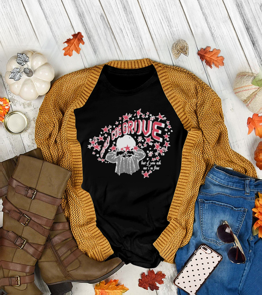 Carly Cosgrove But If You Ask Me I’m Fine Star Pattern T-Shirt