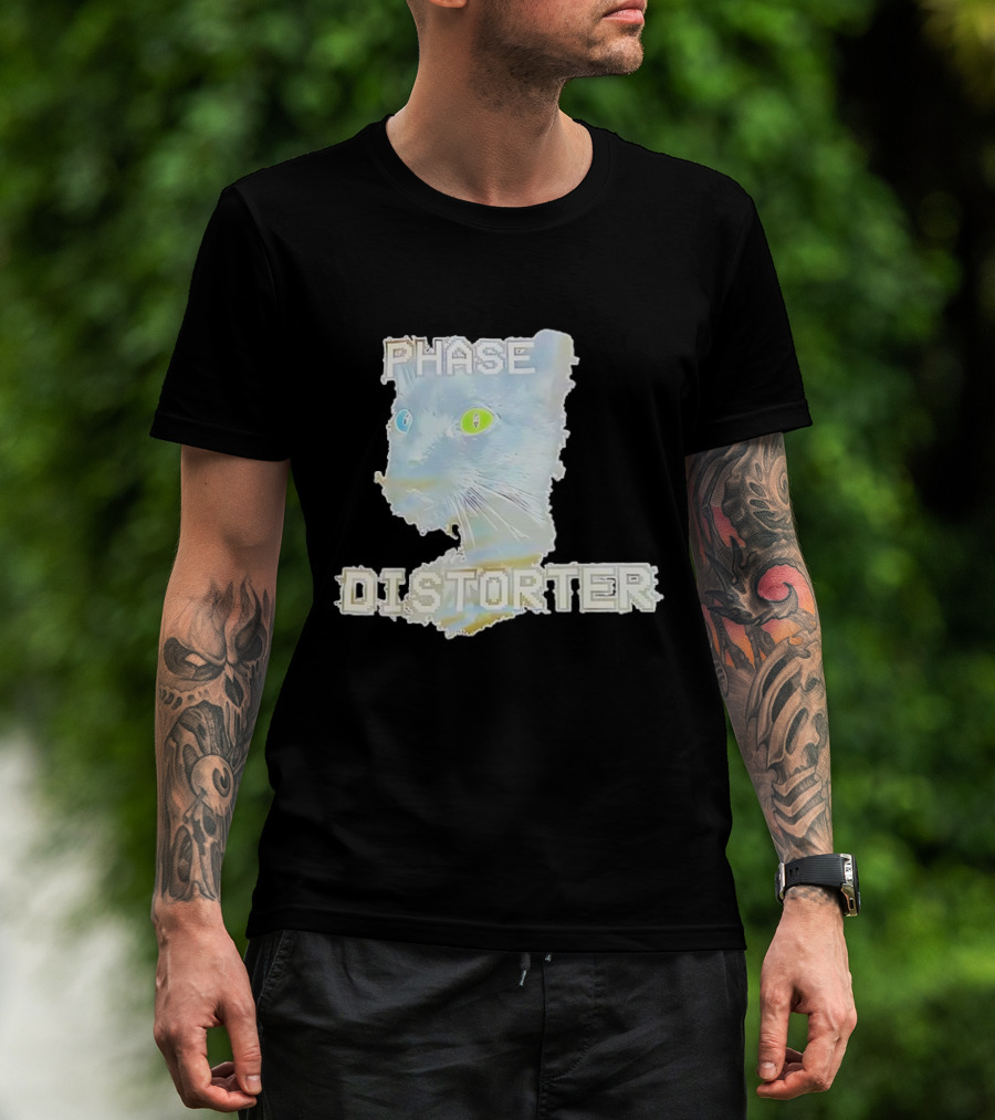 Cat Phase Distorter Optical Effect With Colorful Eyes T-Shirt