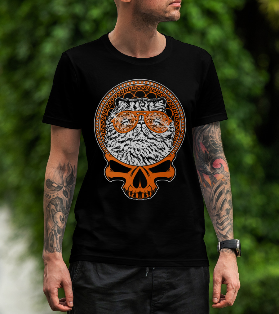 CATTY STYLE Skull Cat With Sunglasses T-Shirt