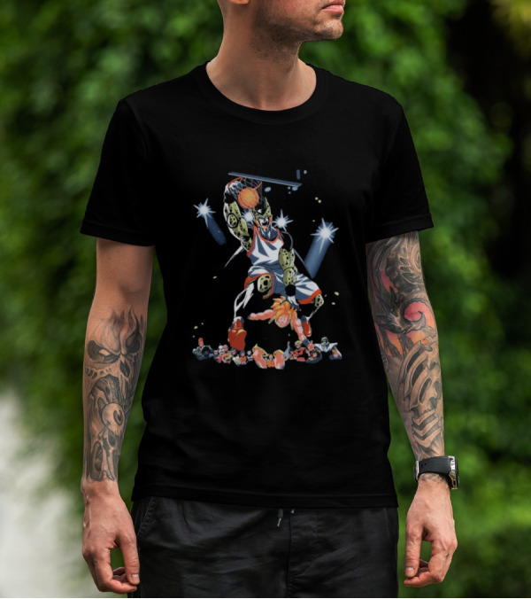 Cell Vs Son Goku Basketball Showdown Dragon Ball Slam Dunk Action T-Shirt
