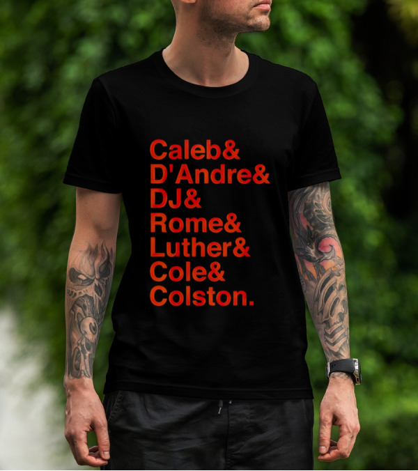 Chicago Football Legends Caleb D'Andre DJ Rome Luther Cole Colston Tribute T-Shirt