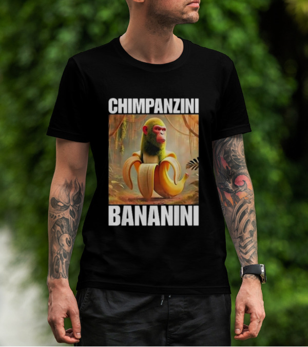 Chimpanzini Bananini Italian Brainrot Jungle Fusion T-Shirt