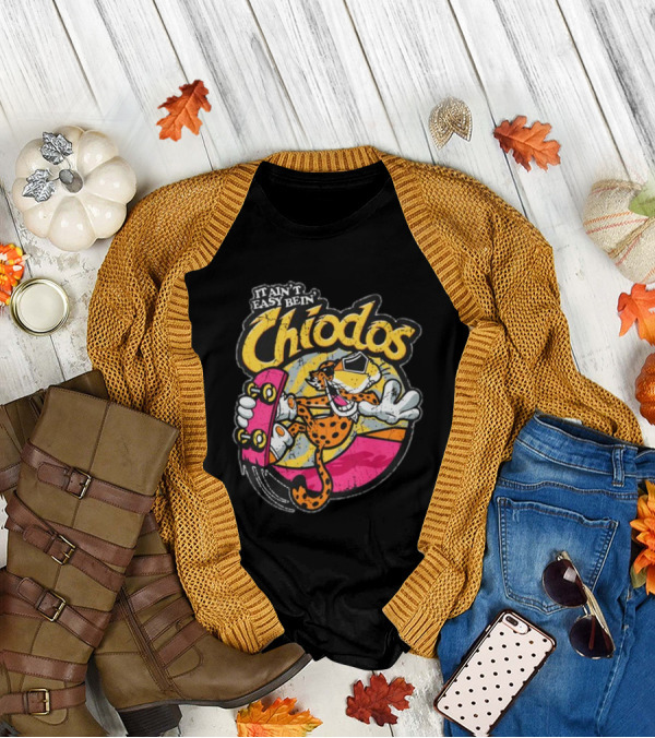 It Ain't Easy Bein' Chiodos Skateboard Cheetah Black T-Shirt