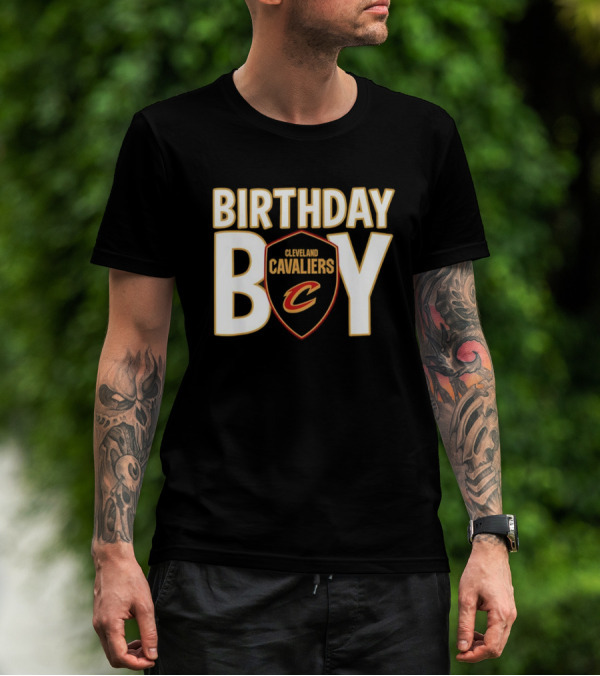 Cleveland Cavaliers NBA Birthday Boy Shield With C Logo T-Shirt