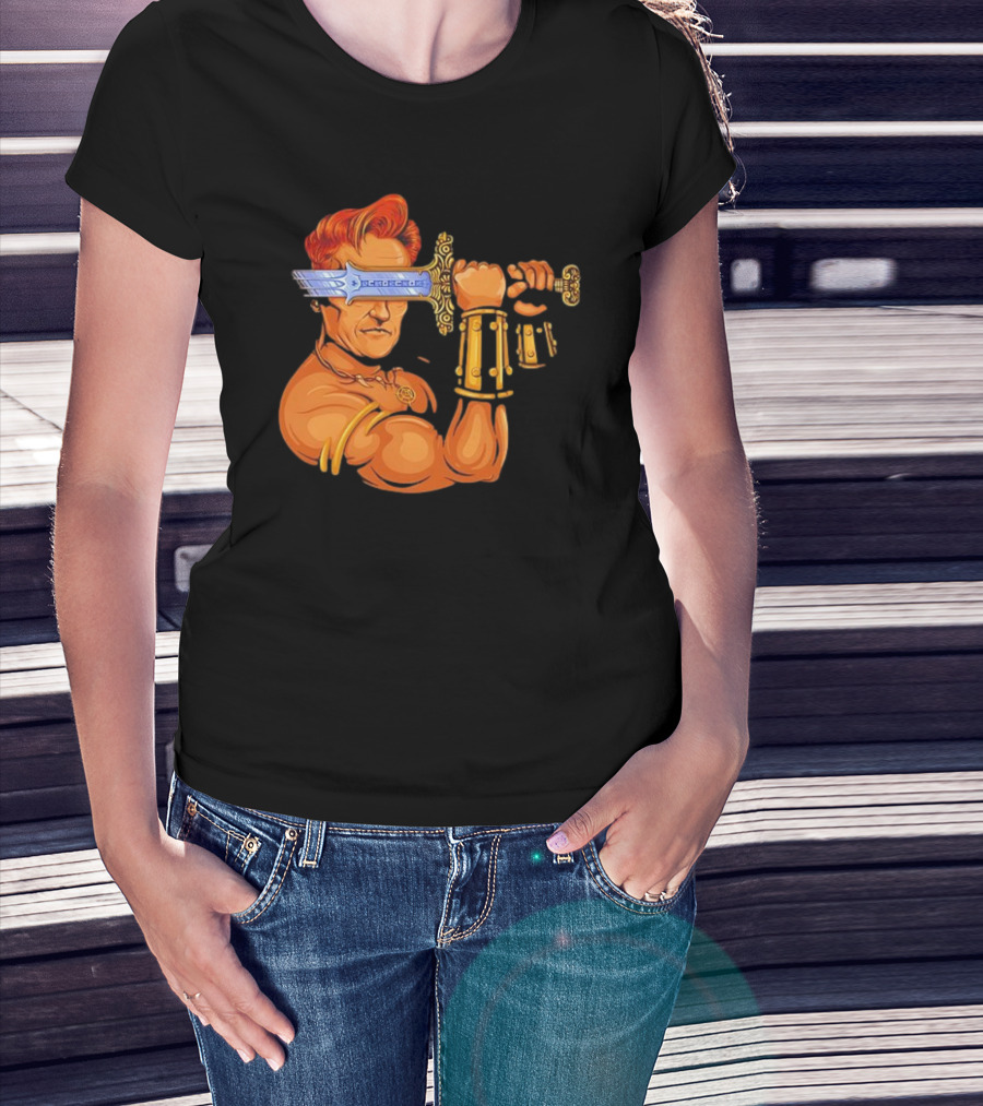 Conan O'Brien Barbarian Parody Sword T-Shirt