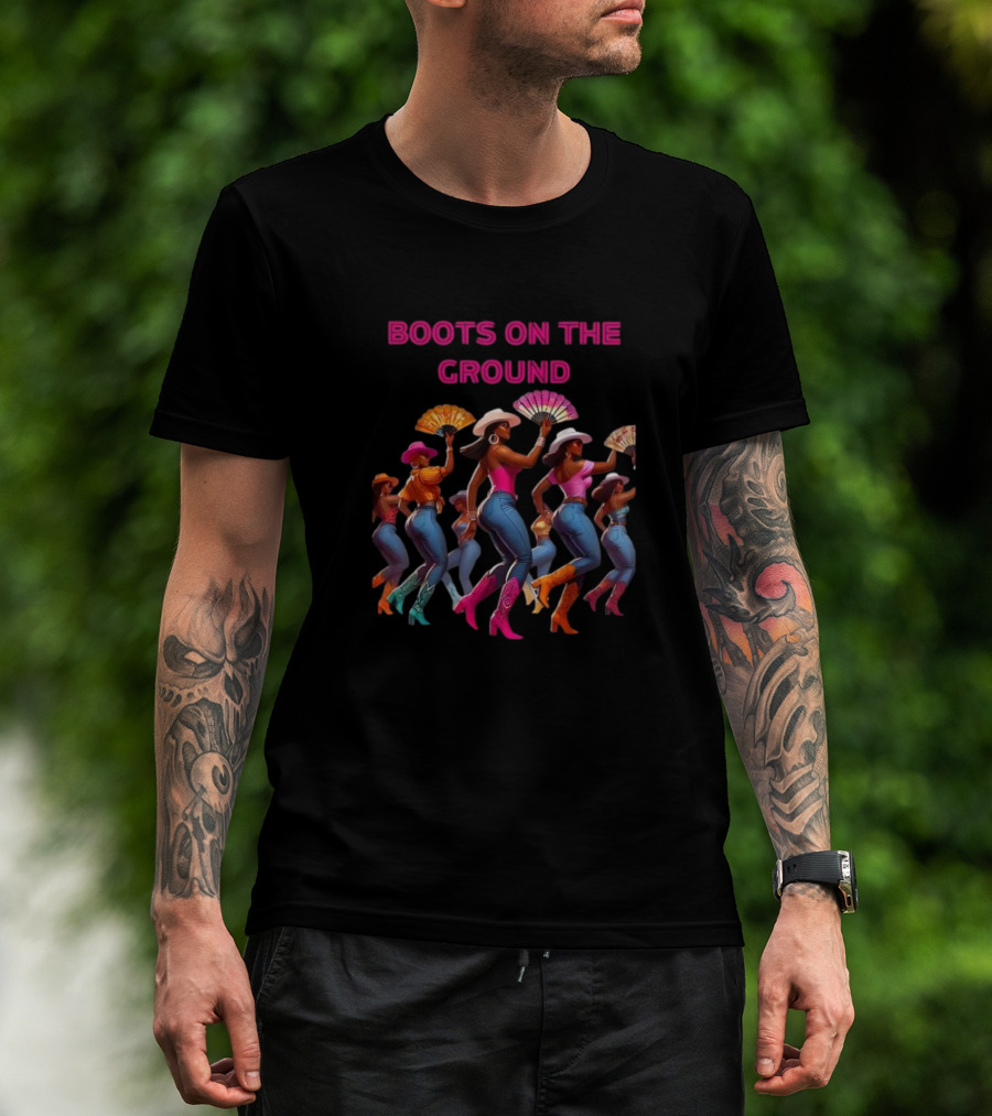 Boots On The Ground Cowgirl Dance Fiesta T-Shirt