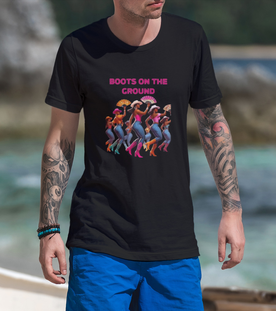 Boots On The Ground Cowgirl Dance Fiesta T-Shirt