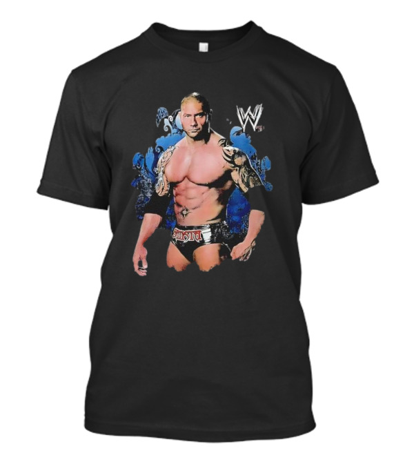Dave Batista WWE Thrashed Distressed Wrestling W Champion T-Shirt