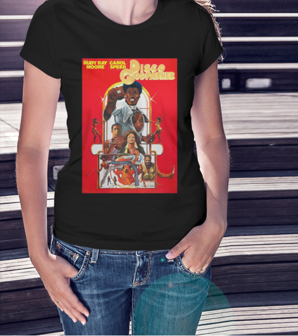 Rudy Ray Moore Carol Speed Disco Godfather Retro Movie Art T-Shirt
