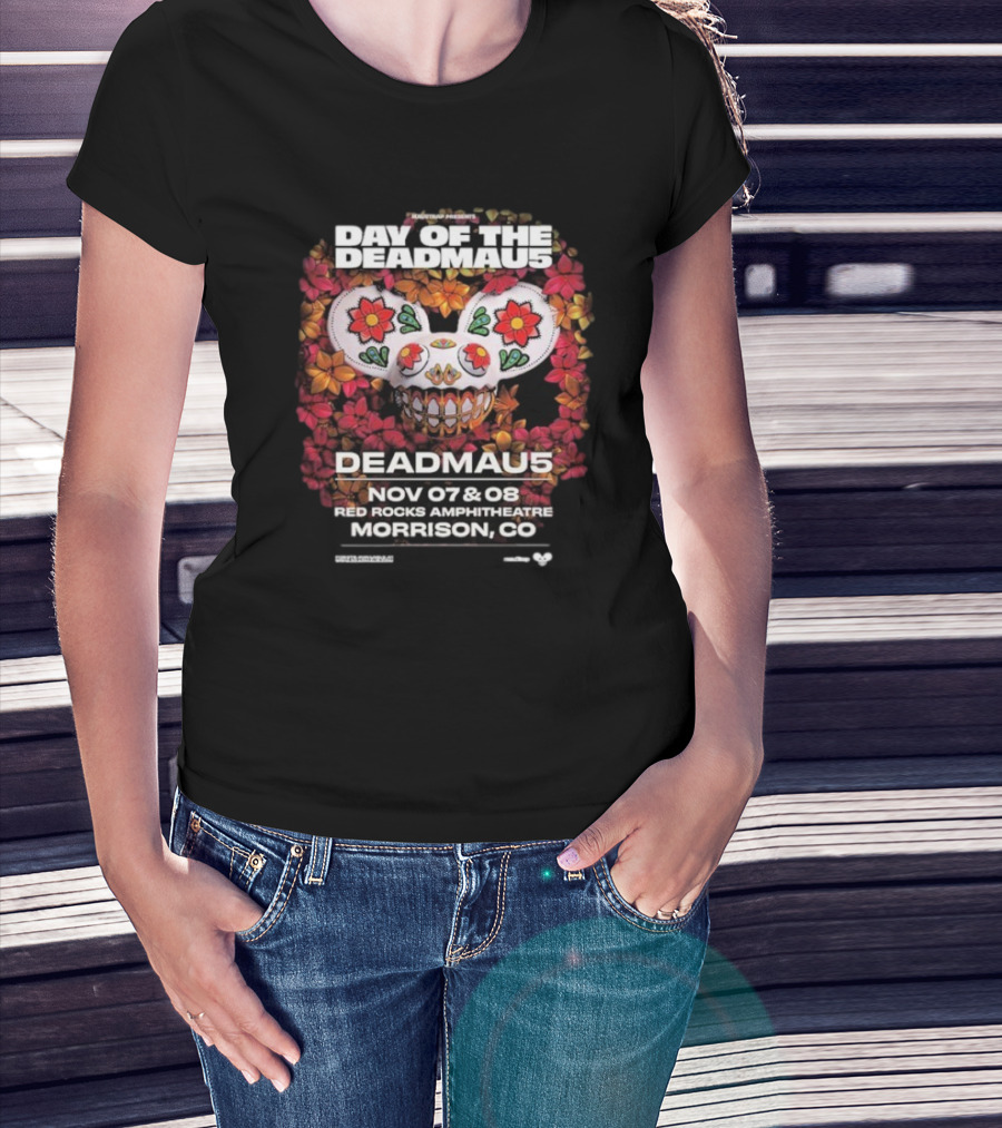 Live Performances By Deadmau5 At Day Of The Deadmau5 Red Rocks Amphitheatre Morrison CO Nov 7 8 2025 T-Shirt