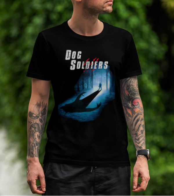 Dog Soldiers Werewolf Shadow In Forest Scene T-Shirt