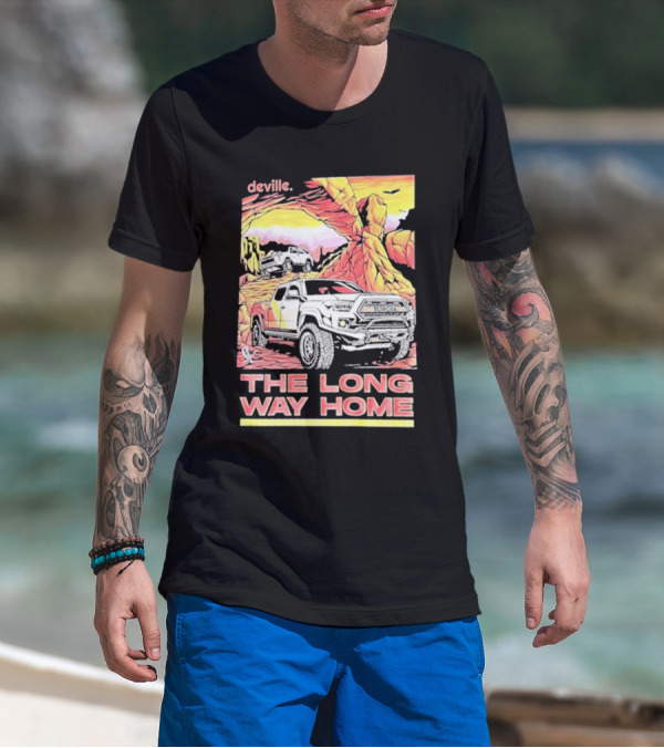 Deville The Long Way Home Truck Adventure Desert Journey T-Shirt