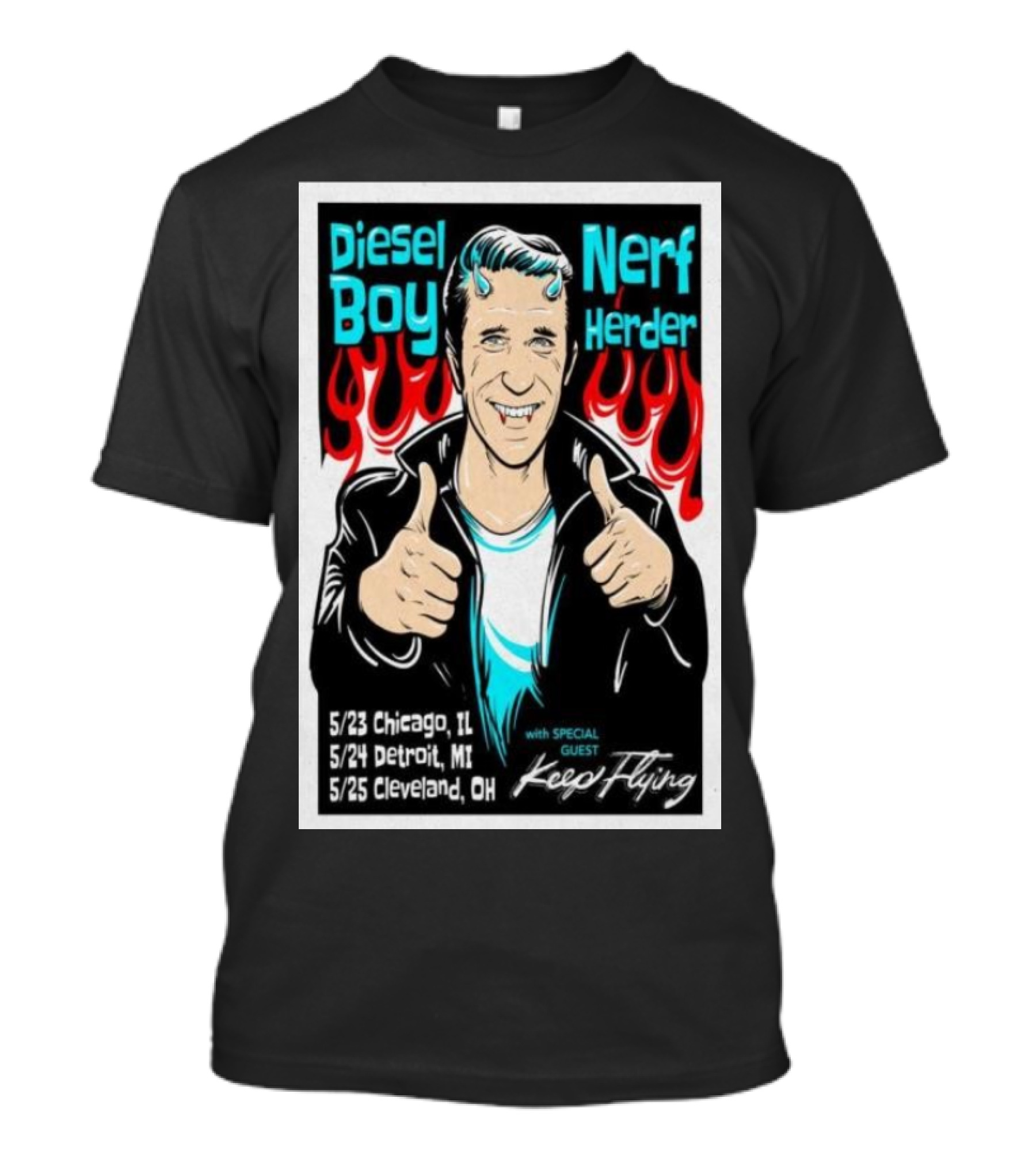Diesel Boy Nerf Herder Midwest Tour May 2025 Featuring Keep Flying T-Shirt