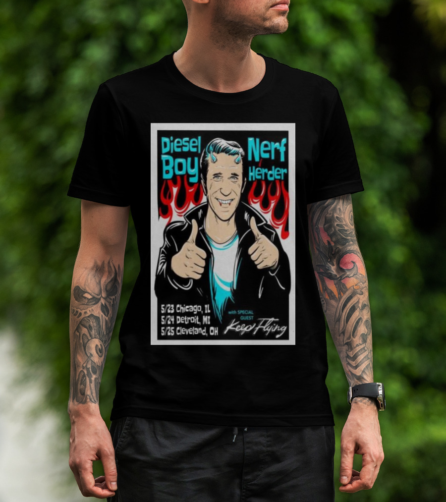 Diesel Boy Nerf Herder Midwest Tour May 2025 Featuring Keep Flying T-Shirt