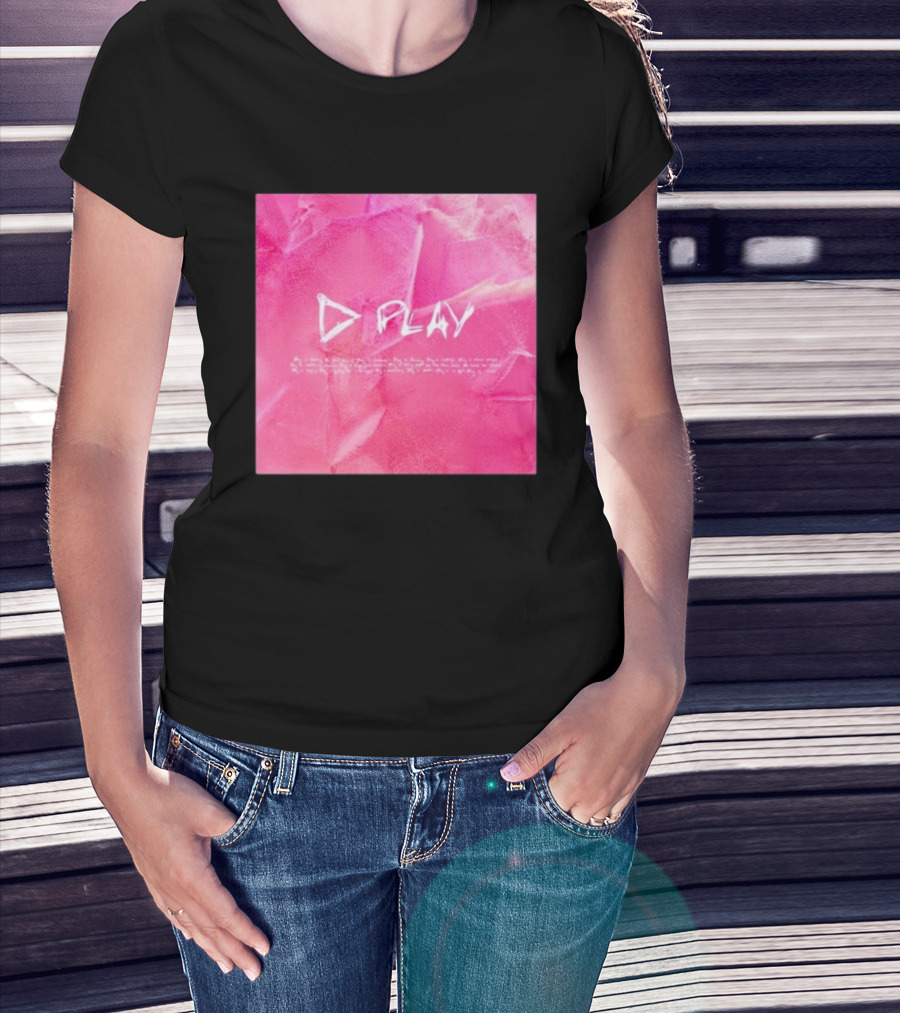 ED Sheeran Play Album Cover Pink Photo T-Shirt