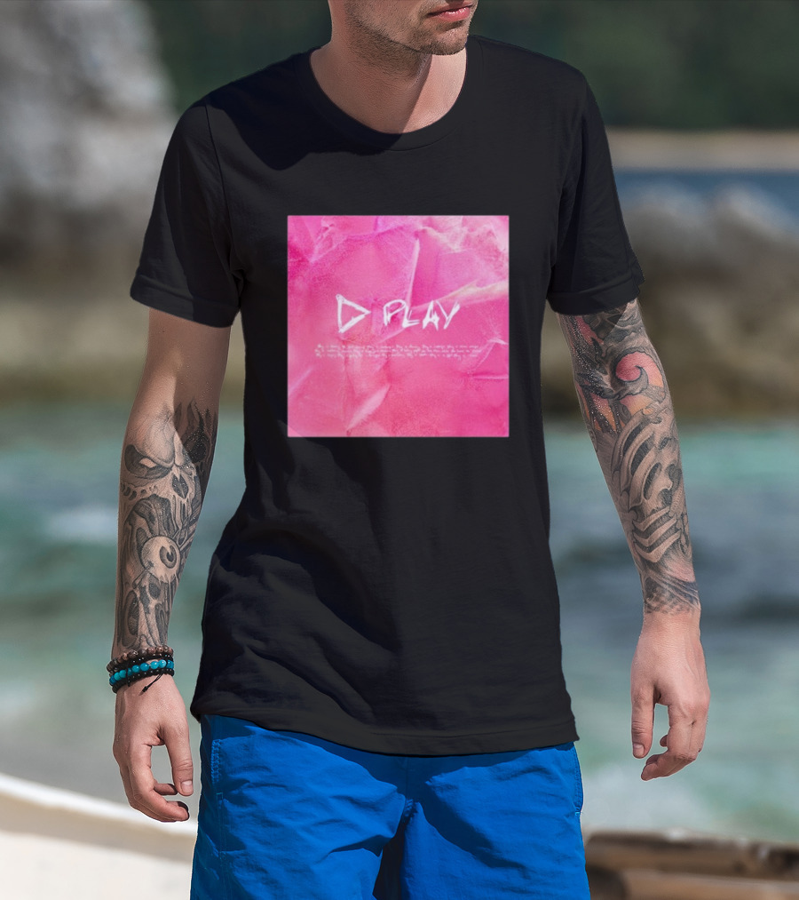 ED Sheeran Play Album Cover Pink Photo T-Shirt