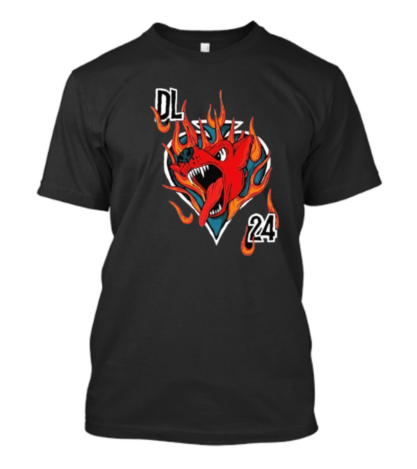 DL 24 Download Festival The King 2024 Event Flaming Red Dog Emblem T-Shirt