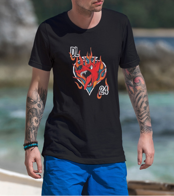 DL 24 Download Festival The King 2024 Event Flaming Red Dog Emblem T-Shirt