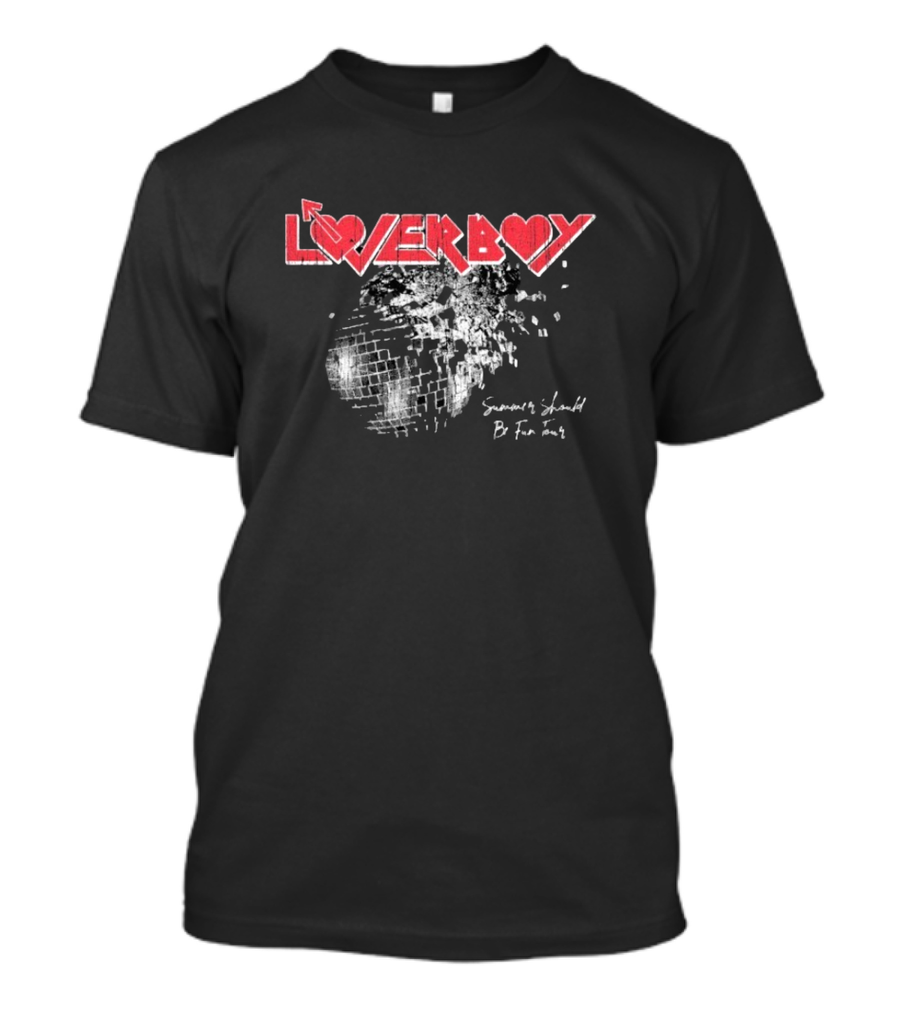 Loverboy Summer Should Be Fun Tour Disco Ball Design T-Shirt
