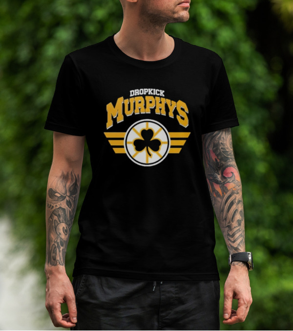 Dropkick Murphys Shamrock Winged Emblem Boston Bruins T-Shirt