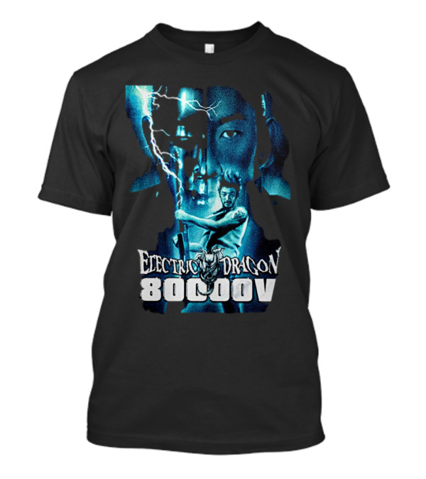 Electric Dragon 80,000 V Lightning Samurai Face Montage T-Shirt