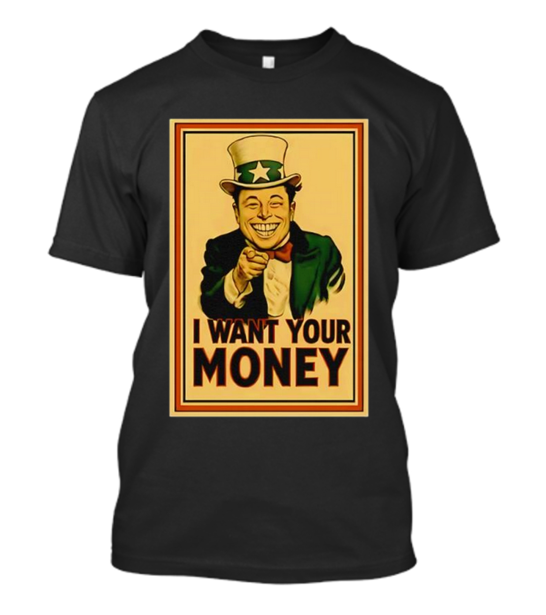 Elon Musk Uncle Sam I Want Your Money Style T-Shirt