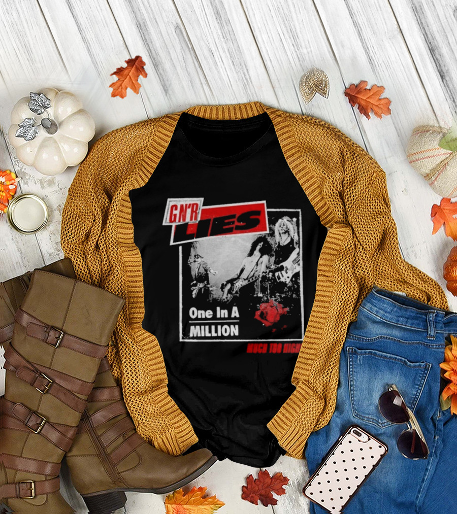 Guns N' Roses GNR Lies One in a Million Much Too High T-Shirt
