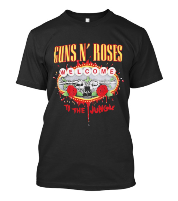 Guns N’ Roses Welcome To The Jungle Roses And Banner T-Shirt