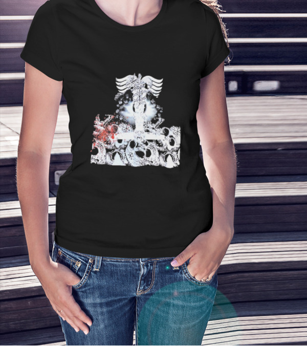 Ghost Supply Rare Rivalry Nordic Inspired Winged Cross And Serpent Motif T-Shirt