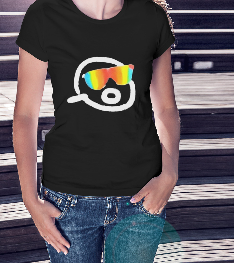 Gorklon Rainbow Sunglasses Sketch Retro Style T-Shirt