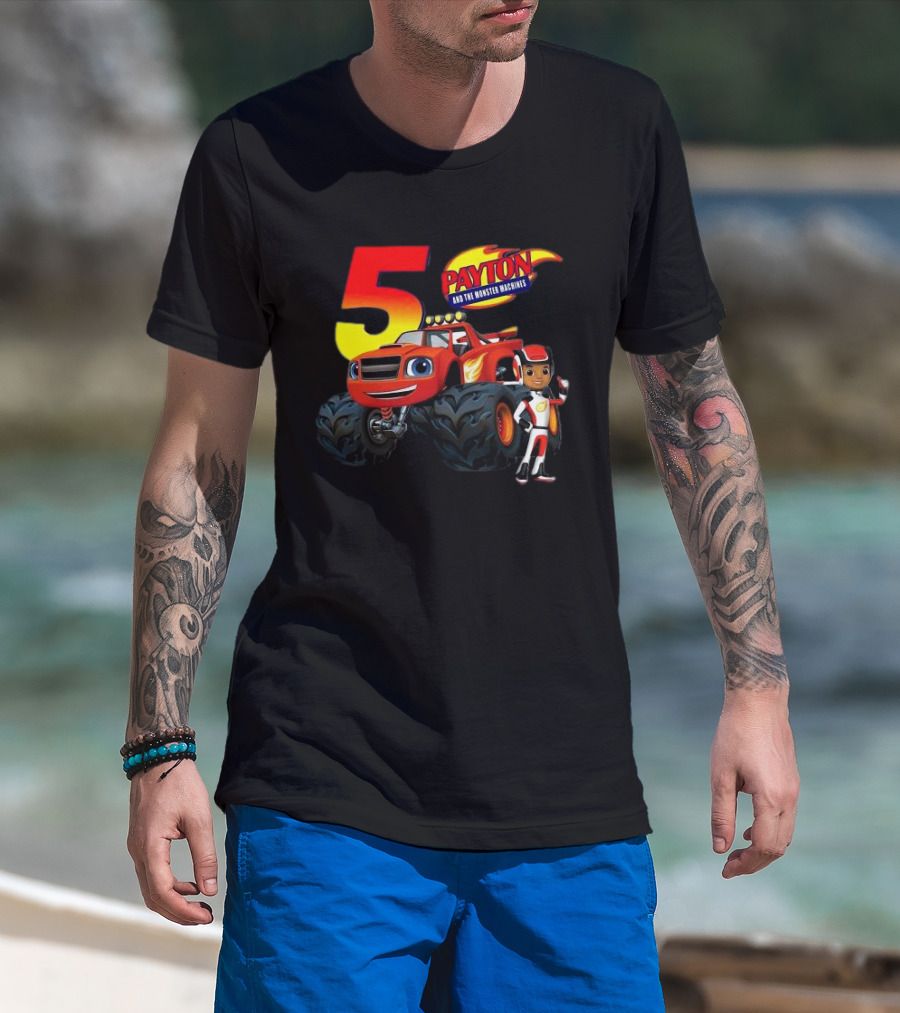 5 Payton And The Monster Machines Blaze Birthday Adventure T-Shirt