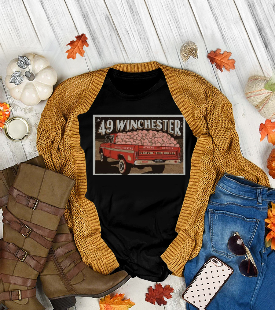49 Winchester Georgia Theatre Athens April 3 2025 Leavin This Holler T-Shirt