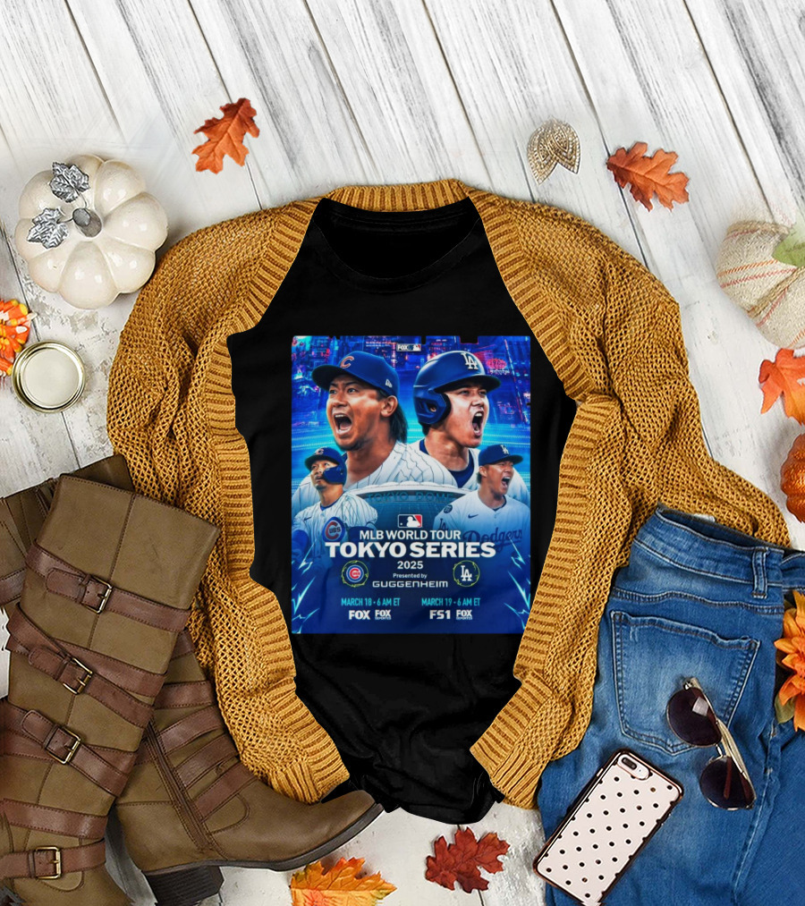 MLB World Tour Tokyo Series 2025 Los Angeles Dodgers Vs Chicago Cubs at Tokyo Dome March 18-19 Fox Sports T-Shirt