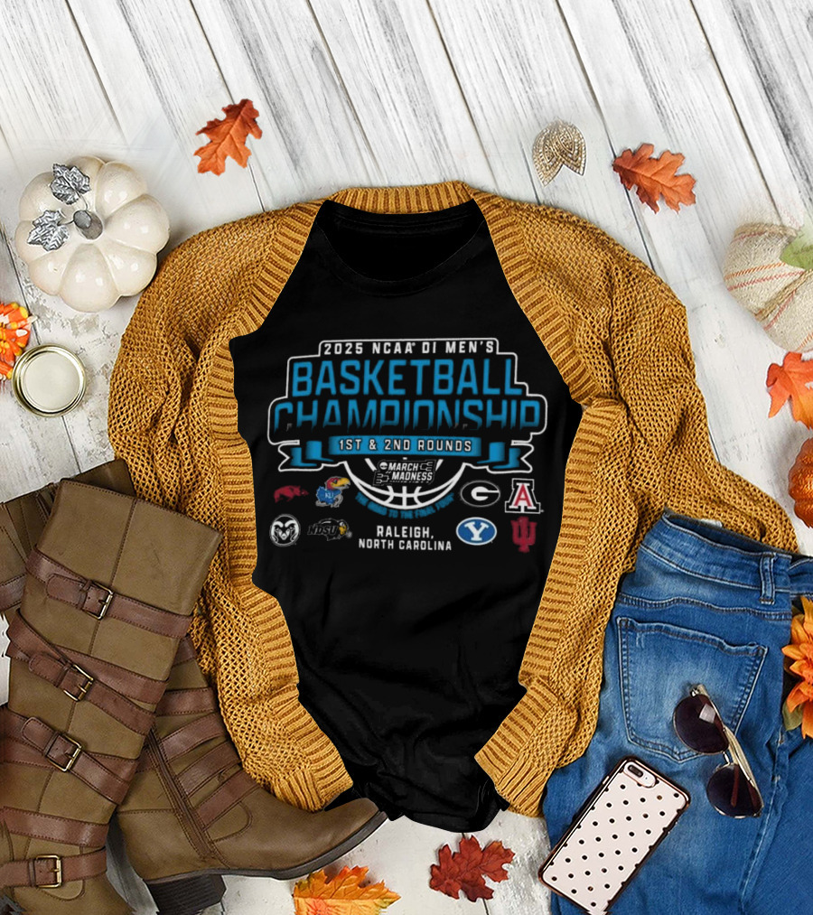 2025 NCAA DI Men’s Basketball Championship March Madness Raleigh North Carolina 1st 2nd Rounds T-Shirt