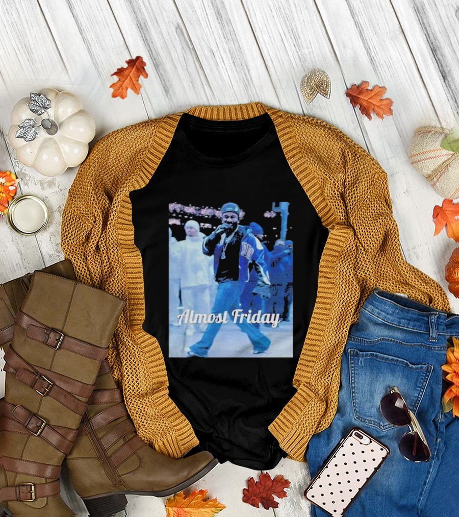Almost Friday Halftime Performance in Blue Outfit T-Shirt