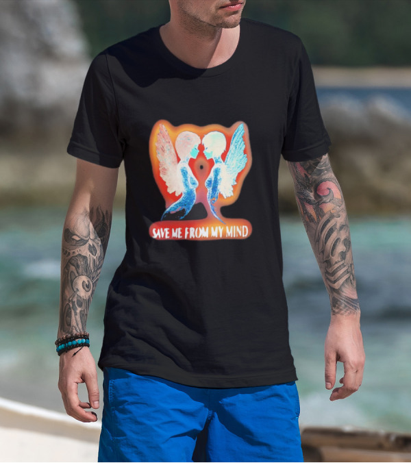 Angel Save Me From My Mind Wings Reflection T-Shirt