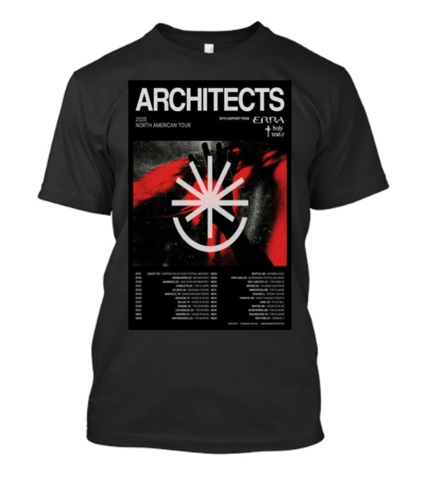 ARCHITECTS 2025 North American Tour Dates With Support From Erra And Holy Fawn T-Shirt