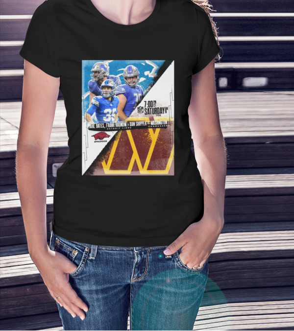 Jake Bates Frank Ragnow Dan Skipper Detroit Lions Vs Washington Commanders January 18 7:00 PM FOX Prohogs T-Shirt