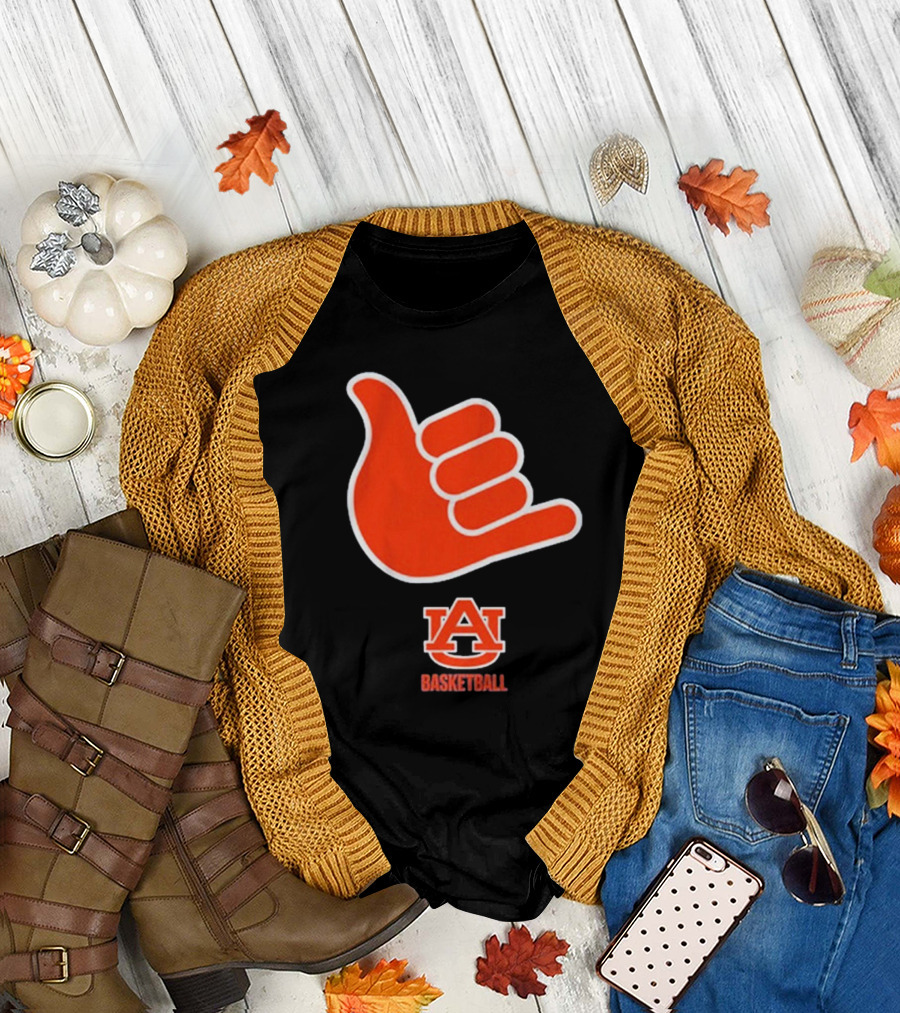 Auburn Basketball AU Shaka Hand Sign T-Shirt