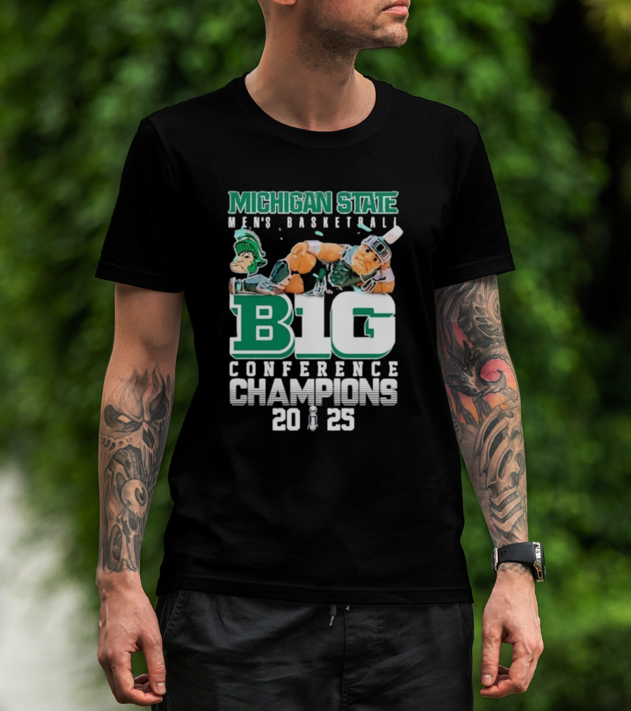 Michigan State Spartans B1G Conference Champions Men’s Basketball 2025 T-Shirt