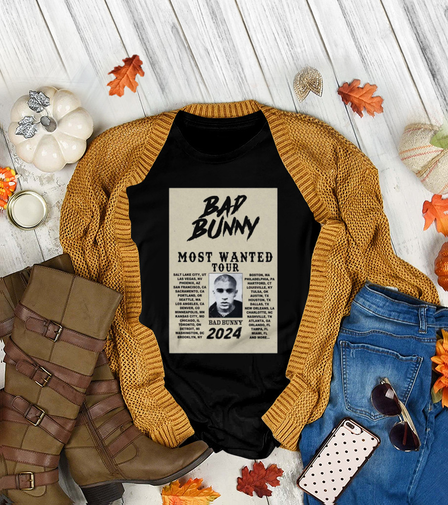 Bad Bunny Most Wanted Tour 2024 T-Shirt
