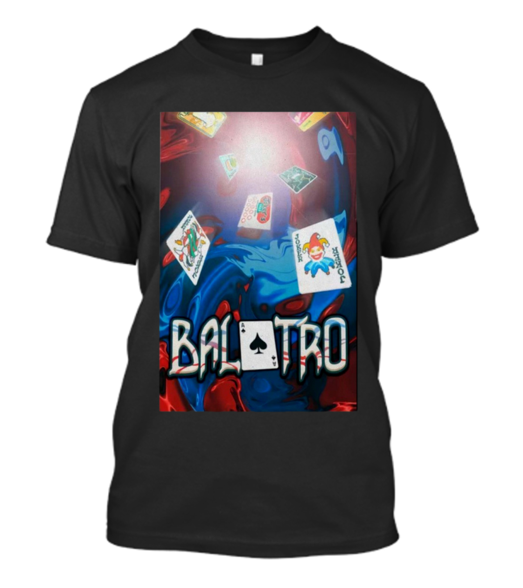 Balatro Game 2024 Tour Playing Cards Jokers And Spades Theme T-Shirt