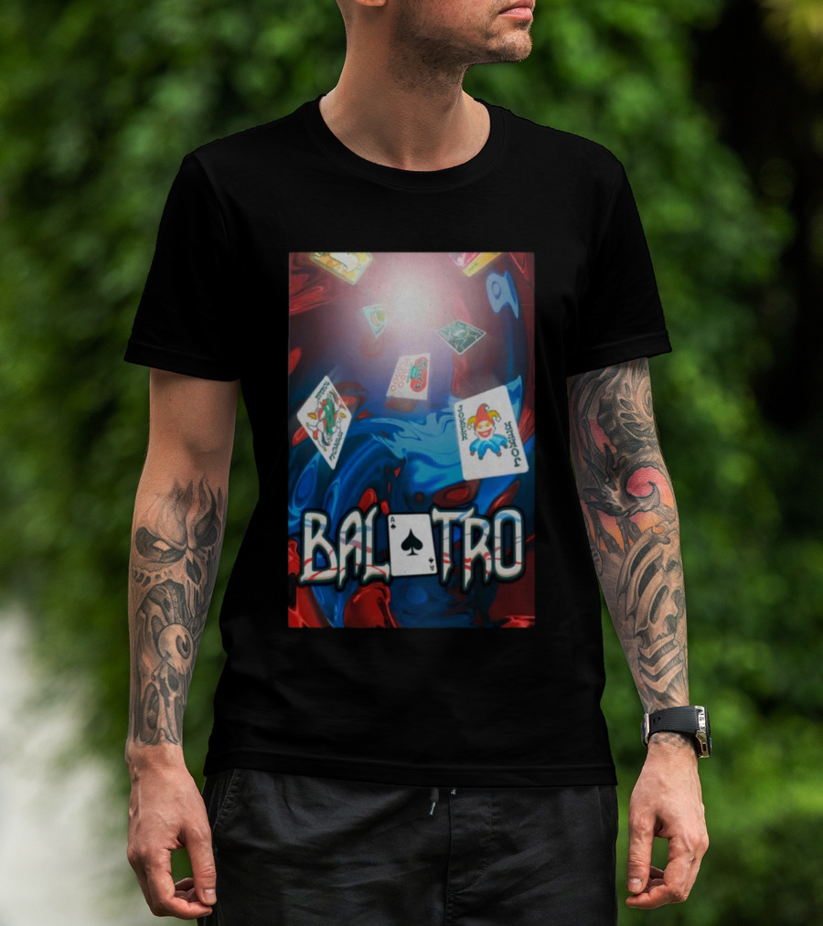 Balatro Game 2024 Tour Playing Cards Jokers And Spades Theme T-Shirt