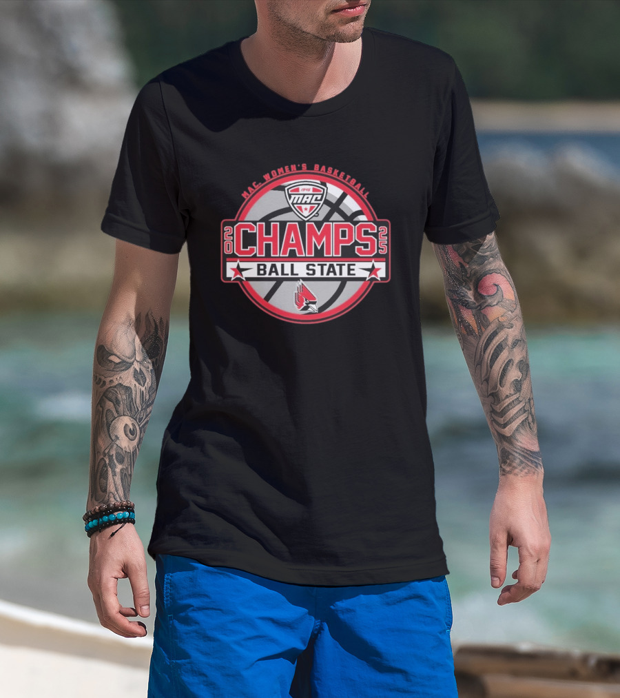 Ball State MAC Women's Basketball Champs 2025 T-Shirt