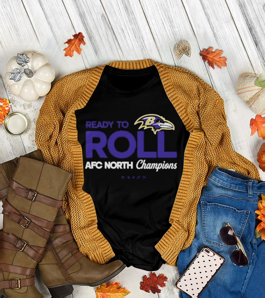"Ready To Roll Ravens AFC North Champions 2025" T-Shirt