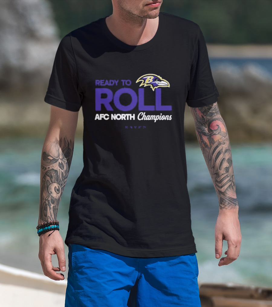 "Ready To Roll Ravens AFC North Champions 2025" T-Shirt