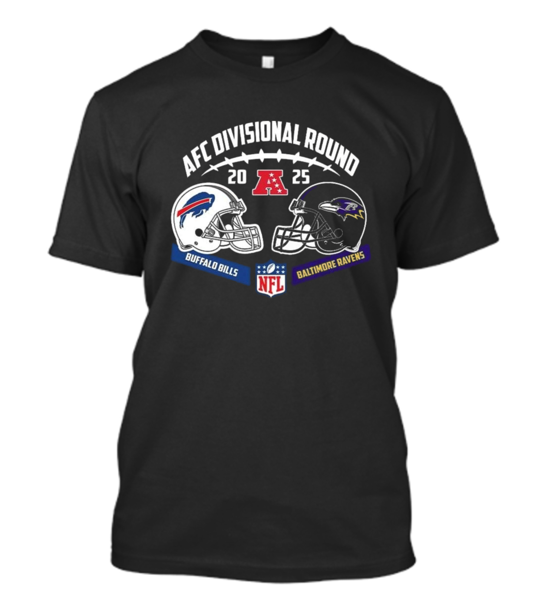AFC Divisional Round 2025 Buffalo Bills Vs Baltimore Ravens NFL Playoffs Showdown T-Shirt