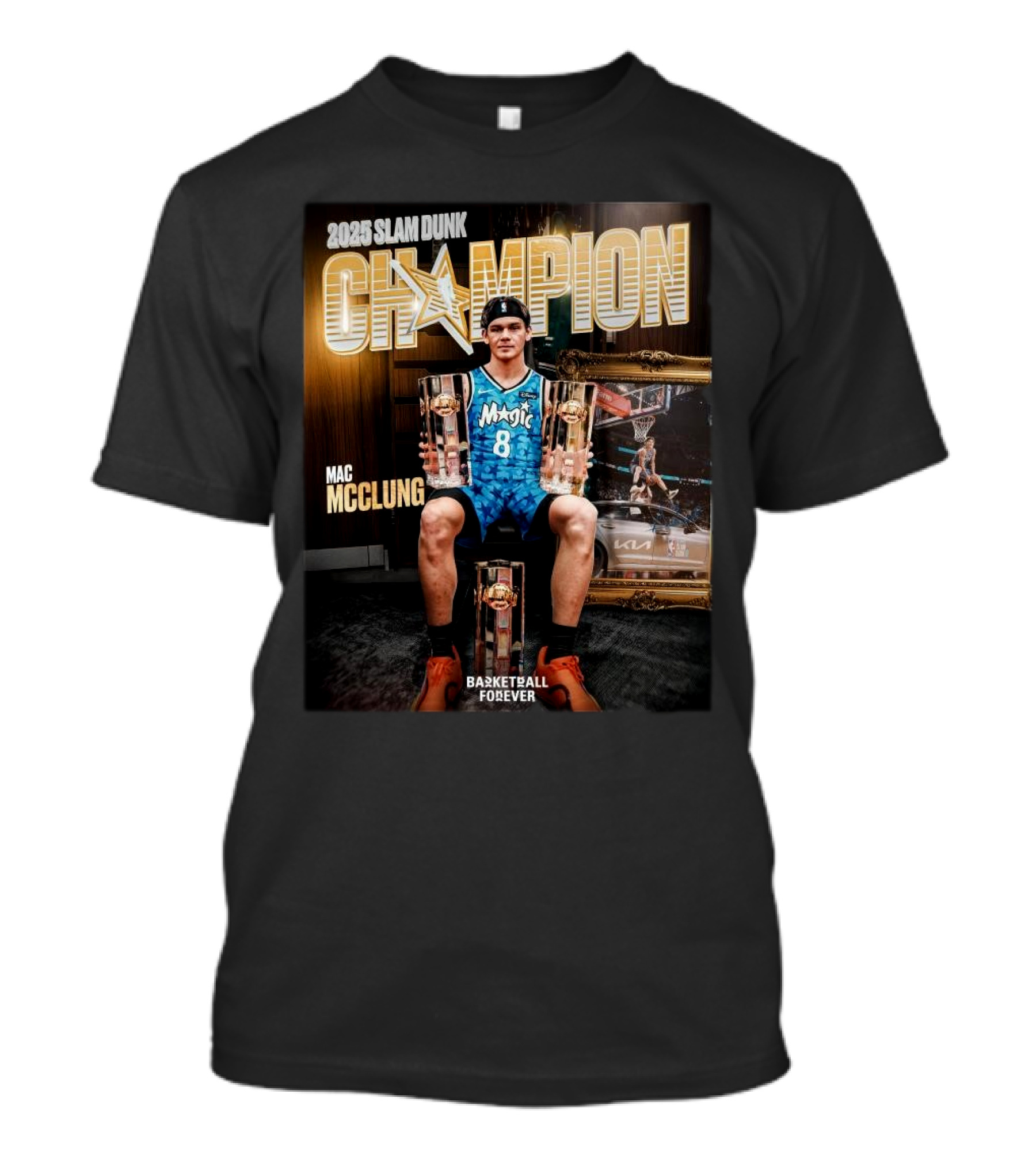 Basketball Forever 2023 Slam Dunk Champion Mac McClung Magic Number 8 Triumph T-Shirt